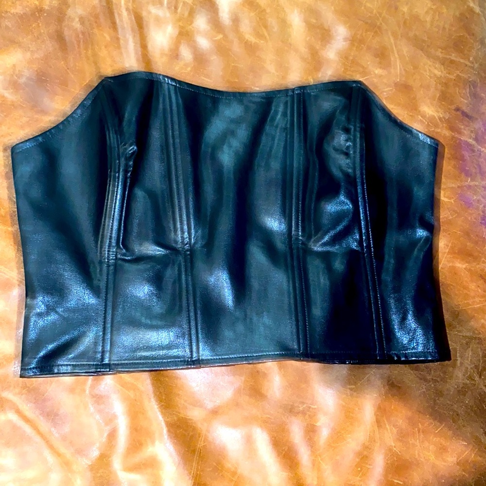 Faux leather bustier Size L